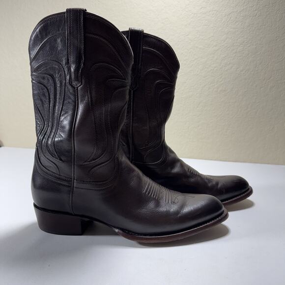 Tecovas The Cartwright Men’s Cowboy Boot Dark Brown Leather Size 12D Western EUC main image 5